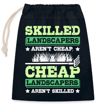 Skilled landscapers aren't cheap - Verschließbarer Geschenkbeutel aus Baumwolle (25x30cm) - Navy - Vorne