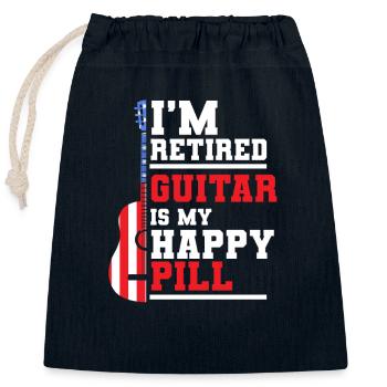 US Patriotisch Gitarre im Ruhestand Großvater - Verschließbarer Geschenkbeutel aus Baumwolle (25x30cm) - Navy - Vorne