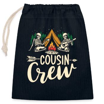 Cousin crew - Verschließbarer Geschenkbeutel aus Baumwolle (25x30cm) - Navy - Vorne