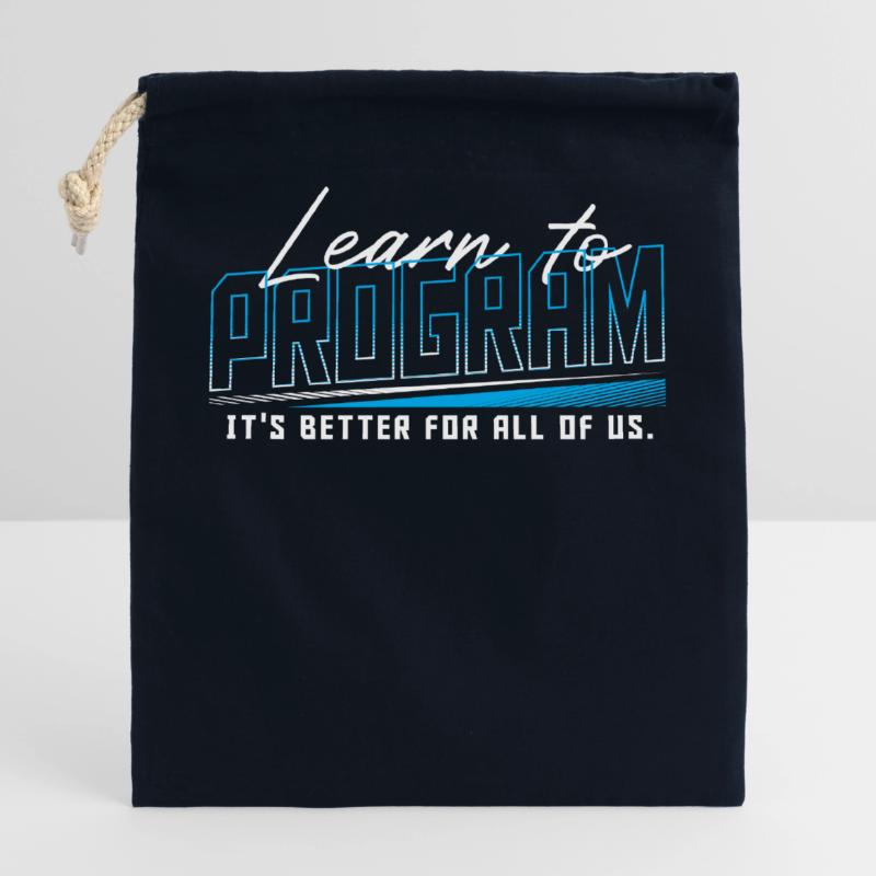 HTML Binärcode Hacking Programmierer Verschließbarer Geschenkbeutel aus Baumwolle (25x30cm)