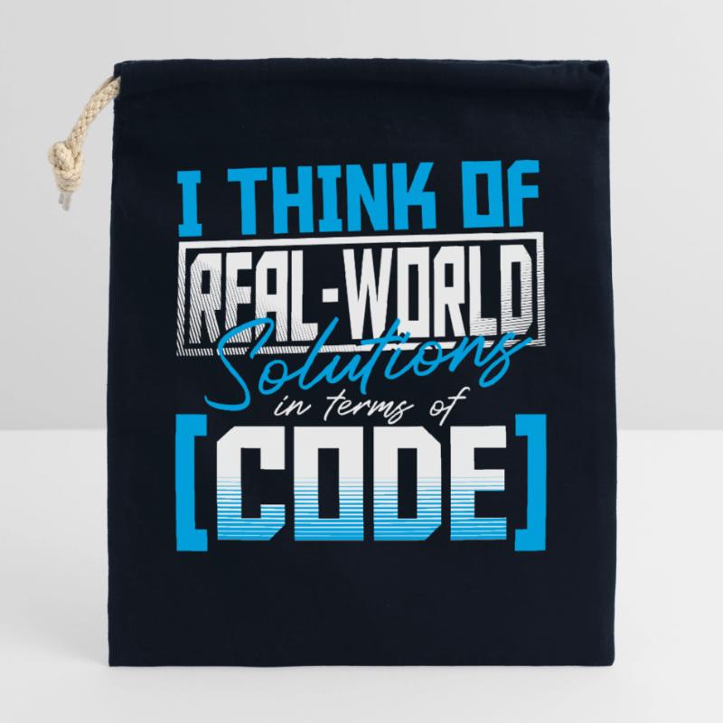 Javascript Software Entwickler Verschließbarer Geschenkbeutel aus Baumwolle (25x30cm)
