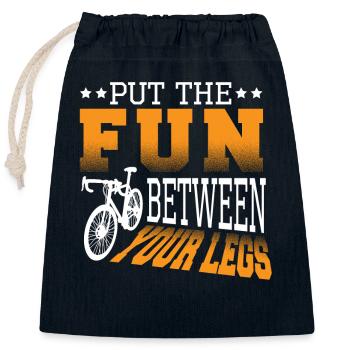 Pedal Riding Mountainbike Radfahrer - Verschließbarer Geschenkbeutel aus Baumwolle (25x30cm) - Navy - Vorne