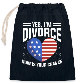 Divorce Marital crisis - Closable cotton gift bag (25x30cm) - navy - Front