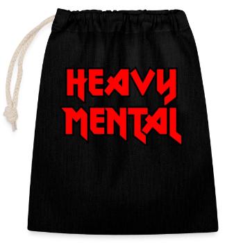 Heavy Metal - médium lourd - Sac cadeau en coton avec cordon (25 x 30 cm) - noir - Devant
