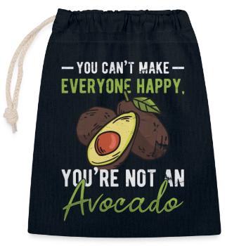 Guacamole Vegan Cinco De Mayo Mexican - Closable cotton gift bag (25x30cm) - navy - Front