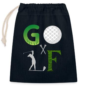 Golf - Golf Lovers - Verschließbarer Geschenkbeutel aus Baumwolle (25x30cm) - Navy - Vorne