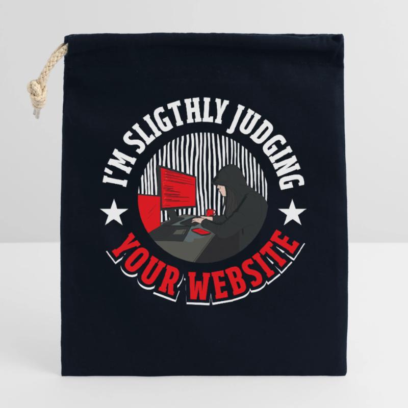 Software Developer Coder Closable cotton gift bag (25x30cm)