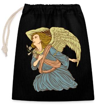 Archangel Gabriel - Closable cotton gift bag (25x30cm) - black - Front