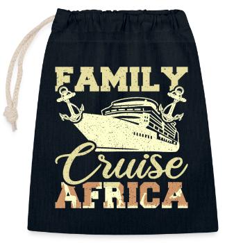 Family Couple Cruising Africa - Verschließbarer Geschenkbeutel aus Baumwolle (25x30cm) - Navy - Vorne