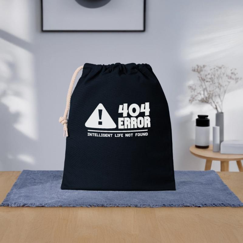 Computer- und Programmierer Geek. 404 Fehler Verschließbarer Geschenkbeutel aus Baumwolle (25x30cm)