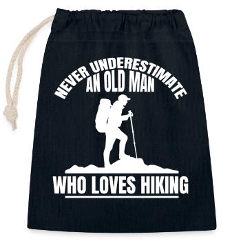 Wandern Berg Klettern Bergsteigen Berge Bouldern - Verschließbarer Geschenkbeutel aus Baumwolle (25x30cm) - Navy - Vorne