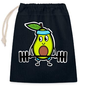 Avocat-Haltérophilie - Sac cadeau en coton avec cordon (25 x 30 cm) - bleu marine - Devant