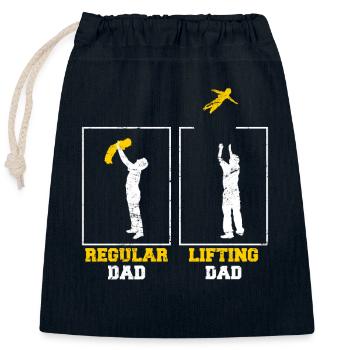 Funny Weightlifting Father Workout Fitness Gym Lif - Verschließbarer Geschenkbeutel aus Baumwolle (25x30cm) - Navy - Vorne