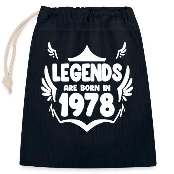 1978 - Born 1978 - Year of birth 1978 - Closable cotton gift bag (25x30cm) - navy - Front