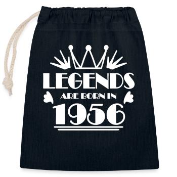 1956 - Jahrgang 1956 - Verschließbarer Geschenkbeutel aus Baumwolle (25x30cm) - Navy - Vorne