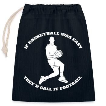 Basketball Lovers Club Basketball Basketball Players - Closable cotton gift bag (25x30cm) - navy - Front
