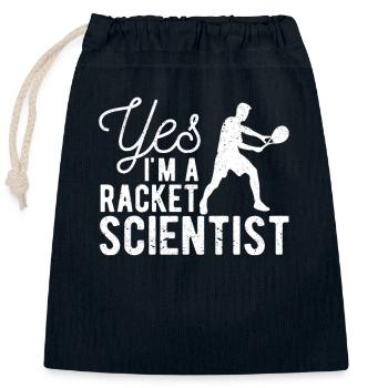 Oui, je suis un scientifique voyou drôle - Sac cadeau en coton avec cordon (25 x 30 cm) - bleu marine - Devant