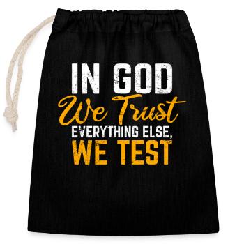 Christian Tester QA Engineer Developer Testing Spe - Verschließbarer Geschenkbeutel aus Baumwolle (25x30cm) - Schwarz - Vorne