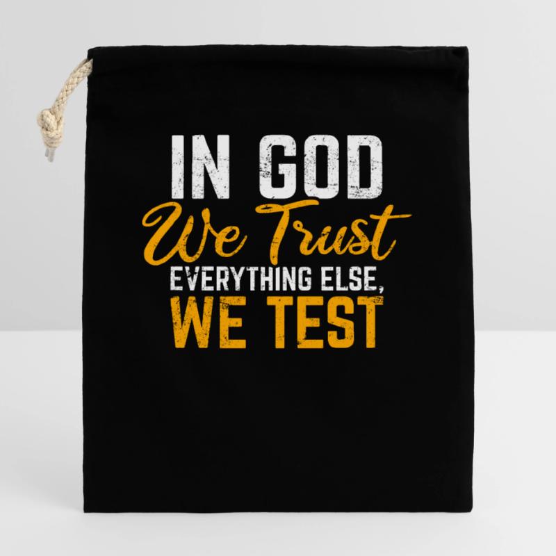 Christian Tester QA Engineer Developer Testing Spe Verschließbarer Geschenkbeutel aus Baumwolle (25x30cm)