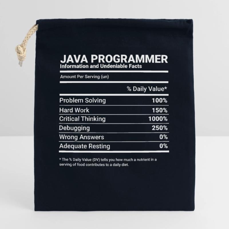 Java Programmer Software Engineer Developer Nutrit Verschließbarer Geschenkbeutel aus Baumwolle (25x30cm)