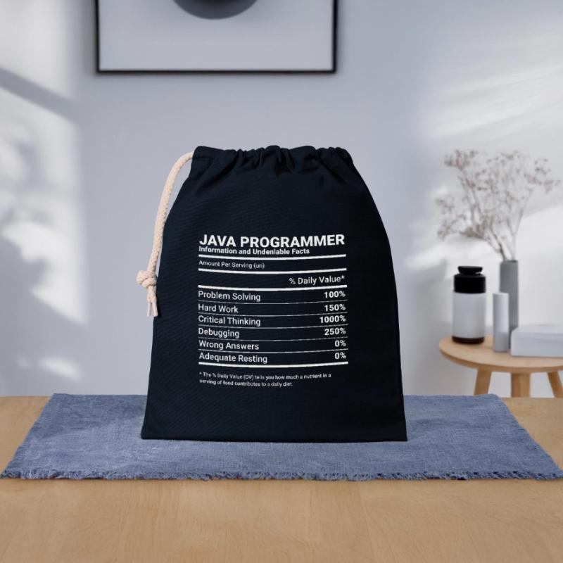 Java Programmer Software Engineer Developer Nutrit Verschließbarer Geschenkbeutel aus Baumwolle (25x30cm)