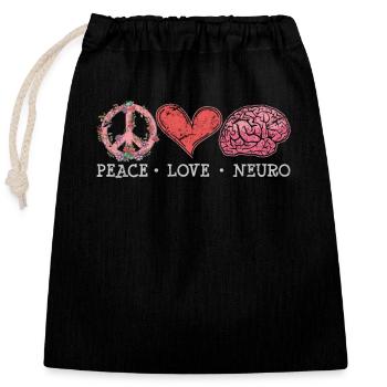 Neuro Nurse Neurologist Neuroscience Neurology Nur - Verschließbarer Geschenkbeutel aus Baumwolle (25x30cm) - Schwarz - Vorne