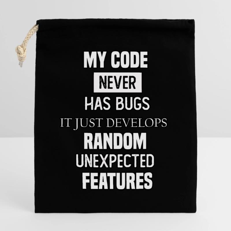 my code never has bugs it just develops random une Closable cotton gift bag (25x30cm)