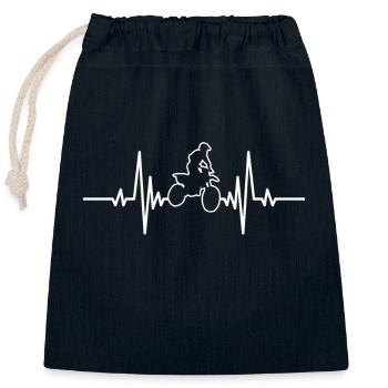 Motorcross Motorrad Mofa Motorradfahrer Geschenk - Verschließbarer Geschenkbeutel aus Baumwolle (25x30cm) - Navy - Vorne