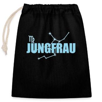 Virgo Zodiac sign Virgo constellation - Closable cotton gift bag (25x30cm) - black - Front