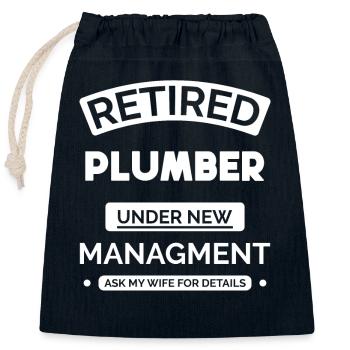 Installateur im Ruhestand - Verschließbarer Geschenkbeutel aus Baumwolle (25x30cm) - Navy - Vorne