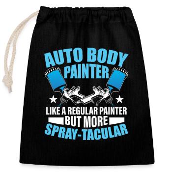 Peintre de carrosserie automobile comme un peintre ordinaire mais plus - Sac cadeau en coton avec cordon (25 x 30 cm) - noir - Devant