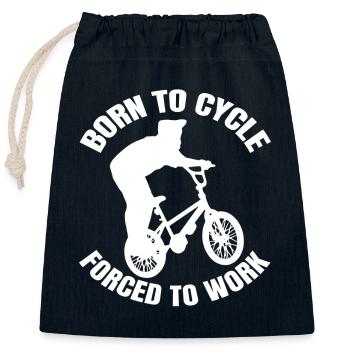 Bike Cycling Mountainbike Bike Tour - Closable cotton gift bag (25x30cm) - navy - Front