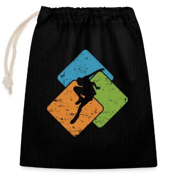 Parkour Fitness Sport Jump Training - Sac cadeau en coton avec cordon (25 x 30 cm) - noir - Devant