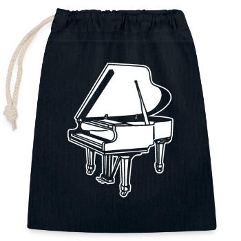 Wing - Closable cotton gift bag (25x30cm) - navy - Front
