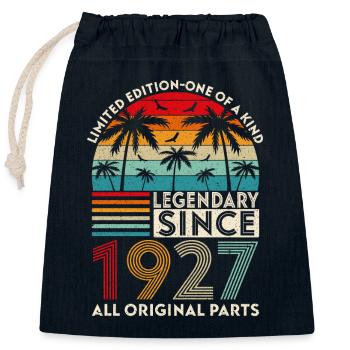 Legendär seit 1927 alle Originalteile - Verschließbarer Geschenkbeutel aus Baumwolle (25x30cm) - Navy - Vorne
