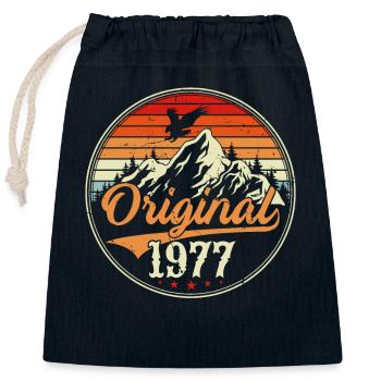 Original 1977 - Sac cadeau en coton avec cordon (25 x 30 cm) - bleu marine - Devant