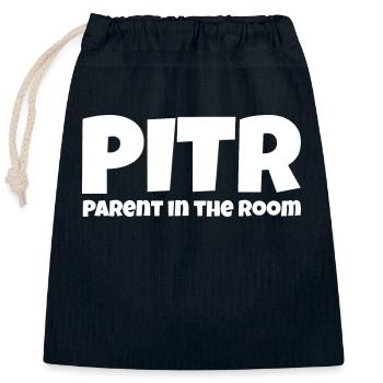 Parent in the room - Verschließbarer Geschenkbeutel aus Baumwolle (25x30cm) - Navy - Vorne