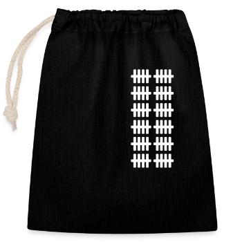60 ans 60 ans comptent 60 anniversaire - Sac cadeau en coton avec cordon (25 x 30 cm) - noir - Devant