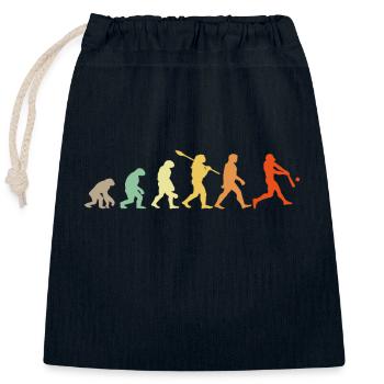 Baseball Evolution Baseball Spieler Geschenk - Verschließbarer Geschenkbeutel aus Baumwolle (25x30cm) - Navy - Vorne