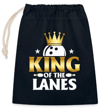 King Of The Lanes Bowling StrikeTeam Player - Closable cotton gift bag (25x30cm) - navy - Front