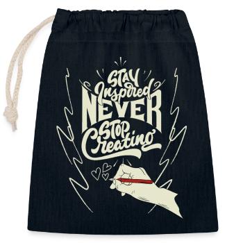 Dire pour les artistes Artiste peintre et dessinateur - Sac cadeau en coton avec cordon (25 x 30 cm) - bleu marine - Devant