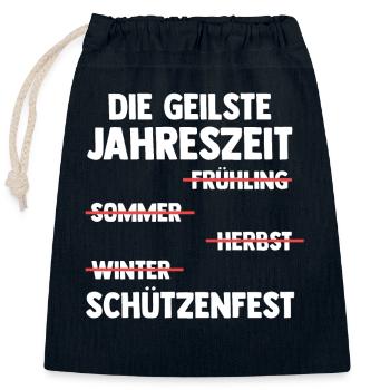 Schützenverein Schützenfest - Verschließbarer Geschenkbeutel aus Baumwolle (25x30cm) - Navy - Vorne