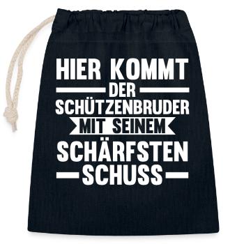 Schützenverein Schützenfest - Verschließbarer Geschenkbeutel aus Baumwolle (25x30cm) - Navy - Vorne
