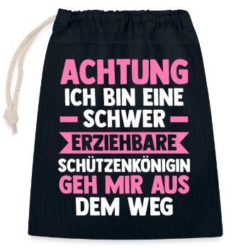 Schützenverein Schützenfest Schützenkönig - Verschließbarer Geschenkbeutel aus Baumwolle (25x30cm) - Navy - Vorne