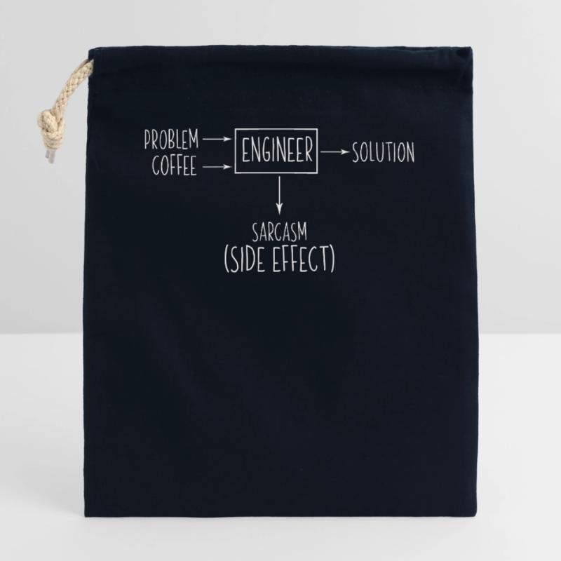 Engineer Problem Solution Sarcasm Side Effect Closable cotton gift bag (25x30cm)