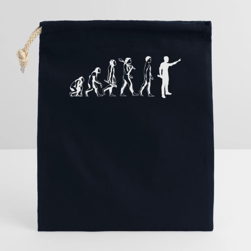 Engineer Evolution Funny Mechanical Engineering Closable cotton gift bag (25x30cm)