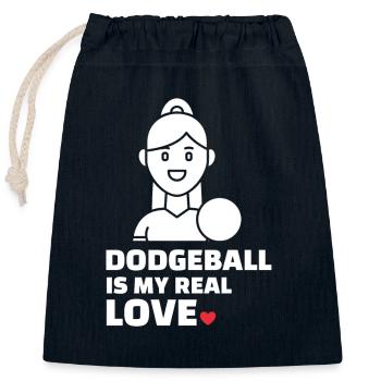 Ballon chasseur - Sac cadeau en coton avec cordon (25 x 30 cm) - bleu marine - Devant