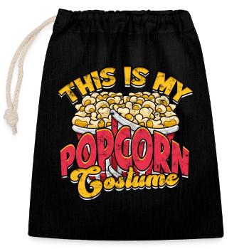 Popcorn Cinema Gift Gift Idea Film Mais Filma - Sac cadeau en coton avec cordon (25 x 30 cm) - noir - Devant