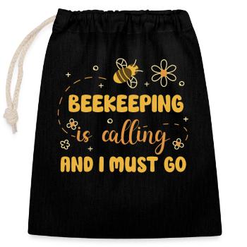 Honey Bee Beekeeping Beekeeper Honeybee Beekeeping - Verschließbarer Geschenkbeutel aus Baumwolle (25x30cm) - Schwarz - Vorne