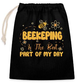 Honey Bee Beekeeping Beekeeper Honeybee Beekeeping - Verschließbarer Geschenkbeutel aus Baumwolle (25x30cm) - Schwarz - Vorne